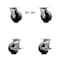 Service Caster 5 Inch Glass Filled Nylon Caster Set with Roller Bearings 2 Swivel Lock 2 Brake SCC-30CS520-GFNR-BSL-2-TLB-2 - alternate 1